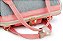 Mochila Maternidade Impermeável Rosa e Cinza Grande BH Store BHSMOC471 - Imagem 7