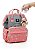 Mochila Maternidade Impermeável Rosa e Cinza Grande BH Store BHSMOC471 - Imagem 3