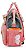Mochila Maternidade Impermeável Rosa e Cinza Grande BH Store BHSMOC471 - Imagem 2