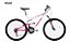 Bicicleta Houston Vivid Aro 26 Suspensão Dupla e 21 Marchas Branco/Rosa - Imagem 2