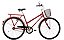 Bicicleta Houston Onix VB Aro 26 com Bagageiro e Cesto Vermelha - Imagem 1
