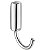 Kit Docol 3 Cabide Idea Chrome Docol 585906 - Imagem 2