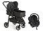 Kit Galzerano Carrinho Bebê Olympus New Black 1440NBL + Bebe Conforto Cocoon Dzieco Preto 8181DPT - Imagem 1