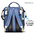 Mochila Maternidade Impermeável Azul Premium com porta chaves Multmaxx - Imagem 4