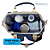 Mochila Maternidade Impermeável Azul Premium com porta chaves Multmaxx - Imagem 5