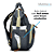 Mochila Maternidade Impermeável Cinza Premium com porta chaves Multmaxx - Imagem 6