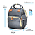 Mochila Maternidade Impermeável Cinza Premium com porta chaves Multmaxx - Imagem 7