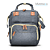 Mochila Maternidade Impermeável Cinza Premium com porta chaves Multmaxx - Imagem 1