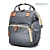 Mochila Maternidade Impermeável Cinza Premium com porta chaves Multmaxx - Imagem 2