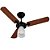Ventilador de Teto Marbella 3 Pás Preto/Verniz Cvm Tron 110V - Imagem 1