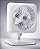 Ventilador Oscilante de Mesa Delta Turbi com 3 Pás 130W Venti-Delta Branco 110V - Imagem 1