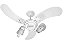 Ventilador de Teto New Spot Delta com 3 Pás com 2 Lampâdas 130W Venti-Delta Branco 110V - Imagem 1
