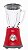 Liquidificador Super Chef Oster Vermelho Jarra de Vidro 1,25L 750w 220V - Imagem 1