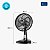 Ventilador de Mesa Mondial 6 pás Turbo VT-30-NB 60W 110V - Imagem 6