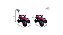 Carrinho de Passeio Infantil com Empurrador UTV Multmaxx MTX109 Rosa - Imagem 4