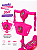 Patinete Infantil Musical 3 Rodas com Cestinha Multmaxx MTX142 Rosa - Imagem 7