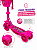 Patinete Infantil Musical 3 Rodas com Cestinha Multmaxx MTX142 Rosa - Imagem 5