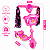 PATINETE INFANTIL MUSICAL COM CESTINHA MULTMAXX ROSA MTX142 - Imagem 8