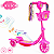 PATINETE INFANTIL MUSICAL COM CESTINHA MULTMAXX ROSA MTX142 - Imagem 6