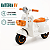 MOTO ELETRICA INFANTIL LAMBRETA COM CESTA MULTMAXX BRANCA MTX168 - Imagem 4