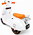 MOTO ELETRICA INFANTIL LAMBRETA COM CESTA MULTMAXX BRANCA MTX168 - Imagem 2