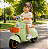 MOTO ELETRICA INFANTIL LAMBRETA COM CESTA MULTMAXX VERDE MTX167 - Imagem 7