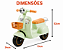 MOTO ELETRICA INFANTIL LAMBRETA COM CESTA MULTMAXX VERDE MTX167 - Imagem 6