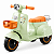 MOTO ELETRICA INFANTIL LAMBRETA COM CESTA MULTMAXX VERDE MTX167 - Imagem 1