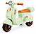 MOTO ELETRICA INFANTIL LAMBRETA COM BAGAGEIRO VERDE MULTMAXX MTX166 - Imagem 1