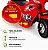 MOTO ELETRICA INFANTIL POLICE VERMELHA MTX175 MULTMAXX - Imagem 7