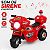 MOTO ELETRICA INFANTIL POLICE VERMELHA MTX175 MULTMAXX - Imagem 3