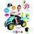 Carrinho De Passeio ou Pedal Infantil Com Empurrador Colorido Maral - Imagem 4