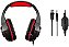Headset Gamer Warrior Led Rama USB+P3+P2 Vermelho PH219 - Imagem 3