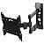 Suporte Multivisão MI-200 de parede para TV/Monitor de 22" até 56" preto - Imagem 1