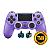 Controle Sem Fio Original PS4 TMR Roxo Elétrico Seminovo - Imagem 1
