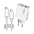 Fonte Celular USB-A + USB-C 45W + Cabo USB-C para USB-C 1m Lehmox Branco - Imagem 1