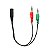 Adaptador P2 3.5mm Fêmea para 2x P2 3.5mm Macho - Imagem 1