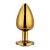 Plug Anal Aço Inox Dourado Com Pedra Joia na Base Pequeno - Imagem 3