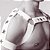 Arreio Masculino Harness Peitoral E Ombreira Feito em Elástico Branco - Imagem 1