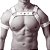 Arreio Masculino Harness Peitoral E Ombreira Feito em Elástico Branco - Imagem 2