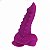 Dildo Realístico Com Escroto e Ventosa na cor Lilás  21x6CM - Imagem 2