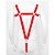 Suspensório Harness Masculino em Elástico Vermelho Com Anel Peniano 4cm - Imagem 2