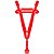Suspensório Harness Masculino em Elástico Vermelho Com Anel Peniano 4cm - Imagem 3