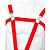 Suspensório Harness Masculino em Elástico Vermelho Com Anel Peniano 6cm - Imagem 2