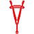 Suspensório Harness Masculino em Elástico Vermelho Com Anel Peniano 6cm - Imagem 4