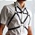 Peitoral Masculino Harness Em Couro Vermelho Sado Fetiche Leather - Imagem 3