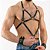 Peitoral Masculino Harness Em Couro Vermelho Sado Fetiche Leather - Imagem 4
