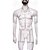 Arreio Harness Masculino em Elástico Branco Corpo Inteiro - Imagem 1