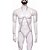 Arreio Harness Masculino Elástico Branco Com Argola 3,5 Cm Peniano - Imagem 1