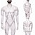 Arreio Harness Masculino Elástico Branco Com Argola 3,5 Cm Peniano - Imagem 4